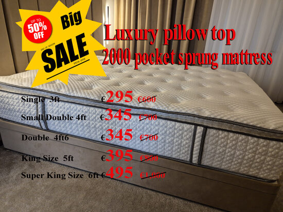 6ft super king size 2000 pocet sprung mattress